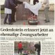 Artikel in de Mittel Deutsche Zeitung over de onthulling van het monument in Schafstädt, nov. 2010
