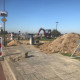 Voorbereidende werkzaamheden te Werkendam ten behoeve van de plaatsing van het fundament voor het monument (foto: Hannie Visser-Kieboom, 21-9-2020)