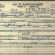Registration Record (Medical Clearance Certificate) Arie Blokland, 27 juli 1945 (voorzijde)