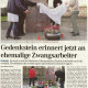 De onthulling op "Totensonntag" 21 november 2010 van het monument in het Marianne-Blumenbecker-Park in Schafstädt
