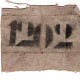 Originele stukje textiel met het kampnummer van Antonie voor den Dag