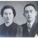 Jan Kleijn en zijn echtgenote op hun trouwdag, 12 oktober 1943