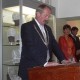 Burgemeester Boevée tijdens zijn toespraak op de officiële opening van de tentoonstelling op 15 mei.