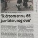 Ik droom er nu, 65 jaar later, nog over, artikel in AD/De Dordtenaar d.d. 18 mei 2009