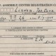 Assembly Center Registration Card van Job van der Linden d.d. 16 mei 1945