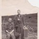 Jordanus (l) en Roel Gort (r) kort na thuiskomst uit Kamp Amersfoort, juli 1944