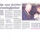 Lintje voor dochter Merwedegijzelaar, artikel in De Merwestreek d.d. 4 mei 2011