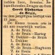 Rouwadvertentie Gerrit Gijsbertus de Bruin, bron: Nooduitgave "De Merwebode", 24 november 1944