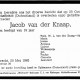 Rouwkaart Jaap van der Knaap