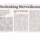 Herdenking Merwederazzia, artikel in De Merwestreek van 14 mei 2014 