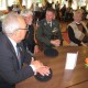 Ook de veteranen zijn vertegenwoordigd: v.l.n.r. de heren Spruijt, Lagewaard en Van Hienen